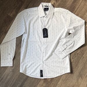 NWT White Patterned Men's Shirt
